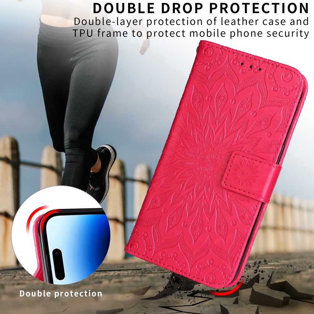 Sunflower könyvtok Honor X5c Plus-hoz - piros