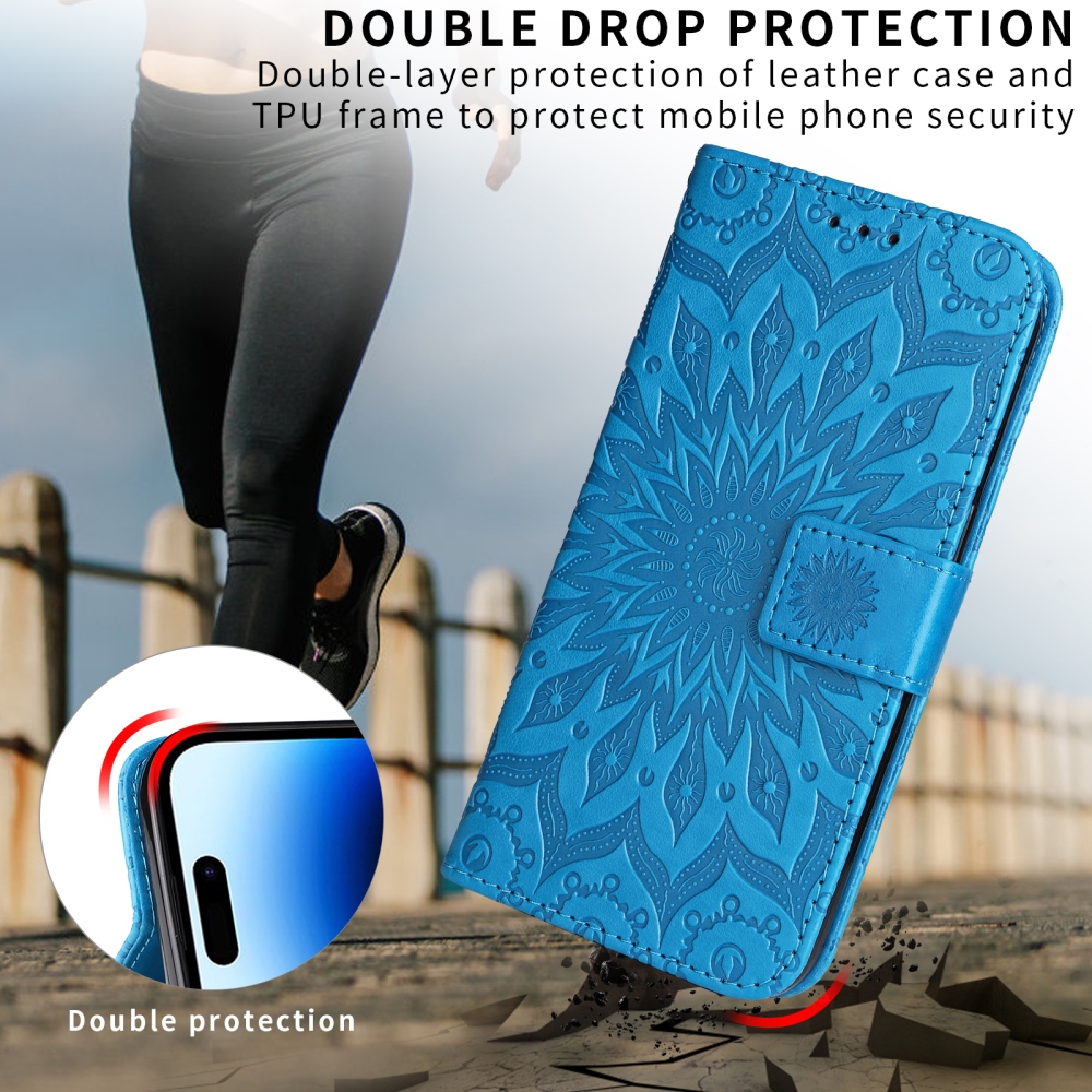 Sunflower könyvtok Honor X5c Plus-hoz - kék