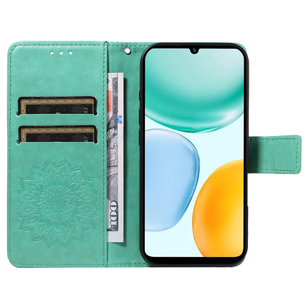 Sunflower könyvtok Honor X5c Plus-hoz - kékeszöld