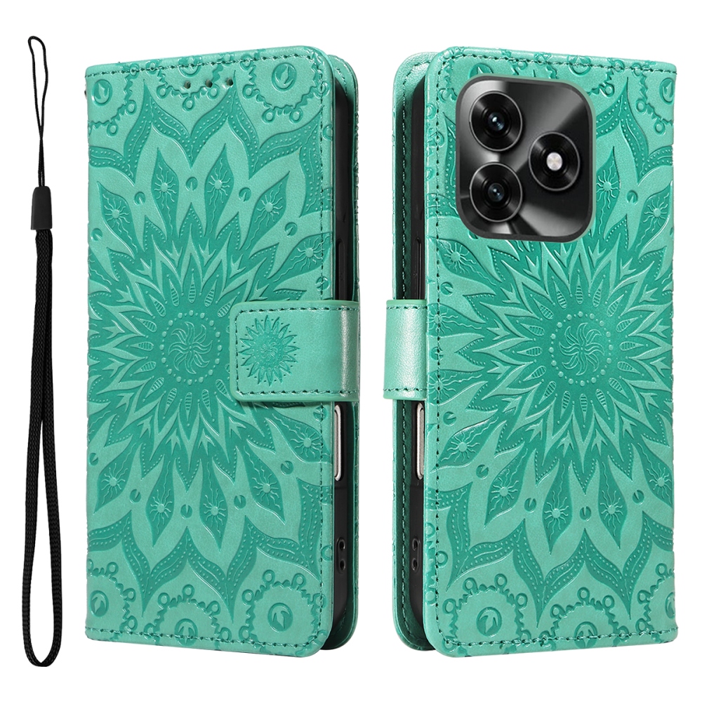 Sunflower könyvtok Honor X5c Plus-hoz - kékeszöld