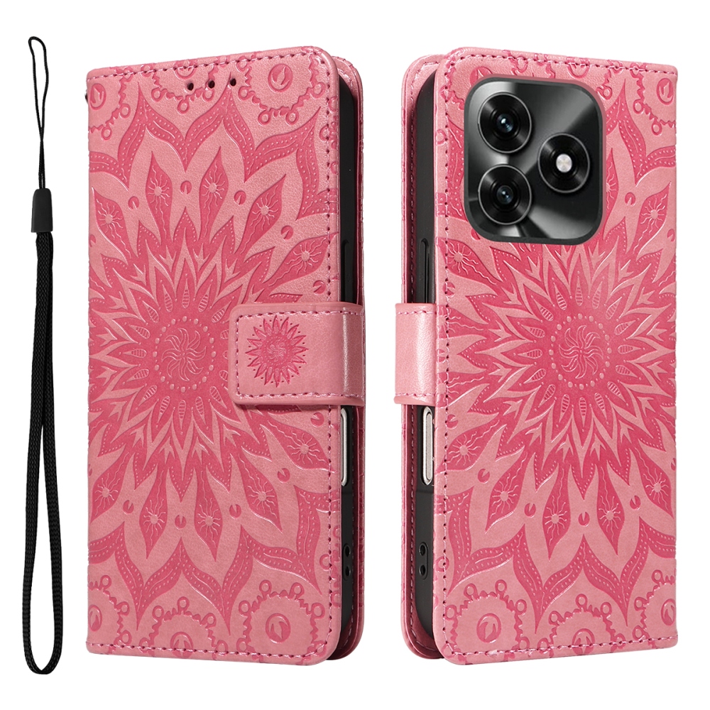 Sunflower könyvtok Honor X5c Plus-hoz - rózsaszín