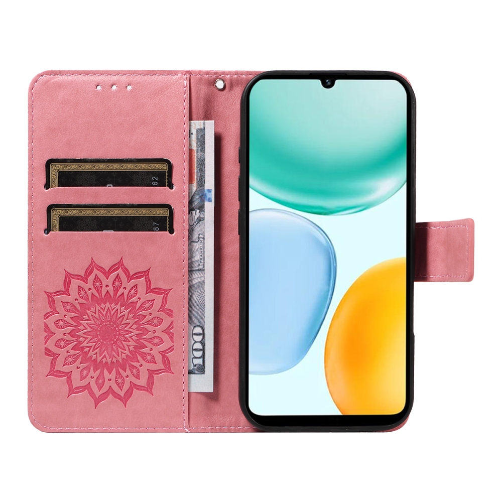 Sunflower könyvtok Honor X5c Plus-hoz - rózsaszín