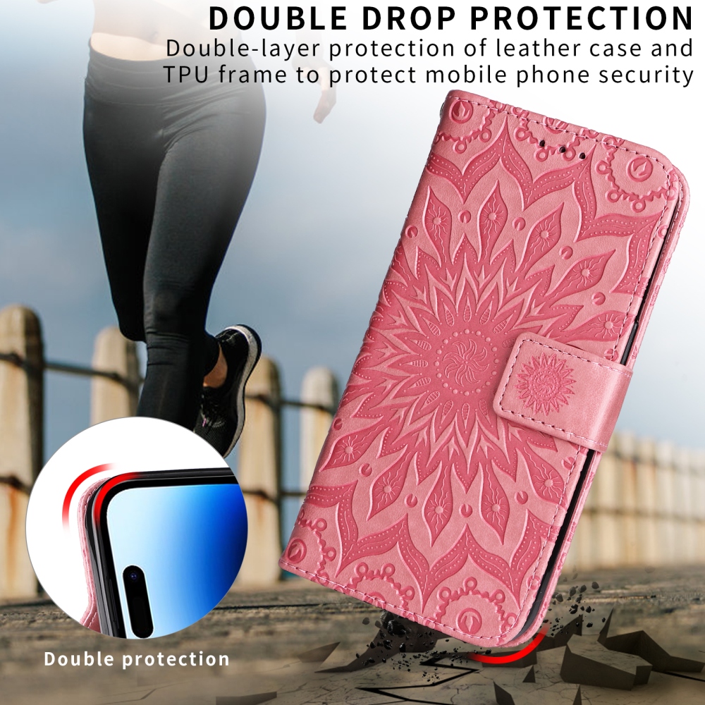 Sunflower könyvtok Honor X5c Plus-hoz - rózsaszín