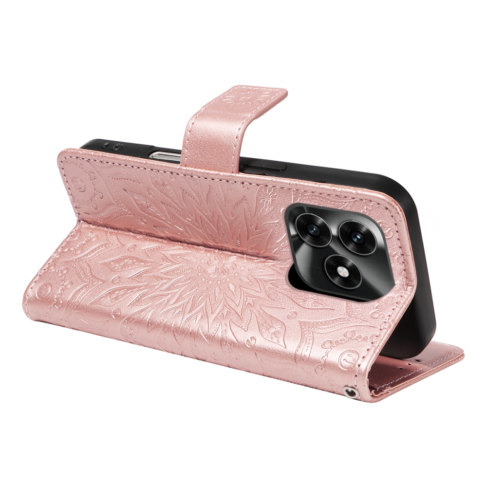 Sunflower könyvtok Honor X5c Plus-hoz - rozéarany