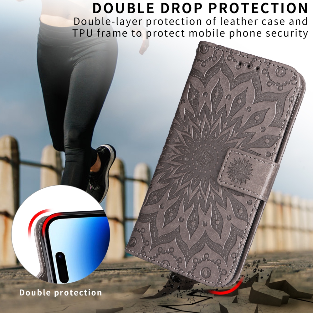 Sunflower könyvtok Honor X5c Plus-hoz - szürke