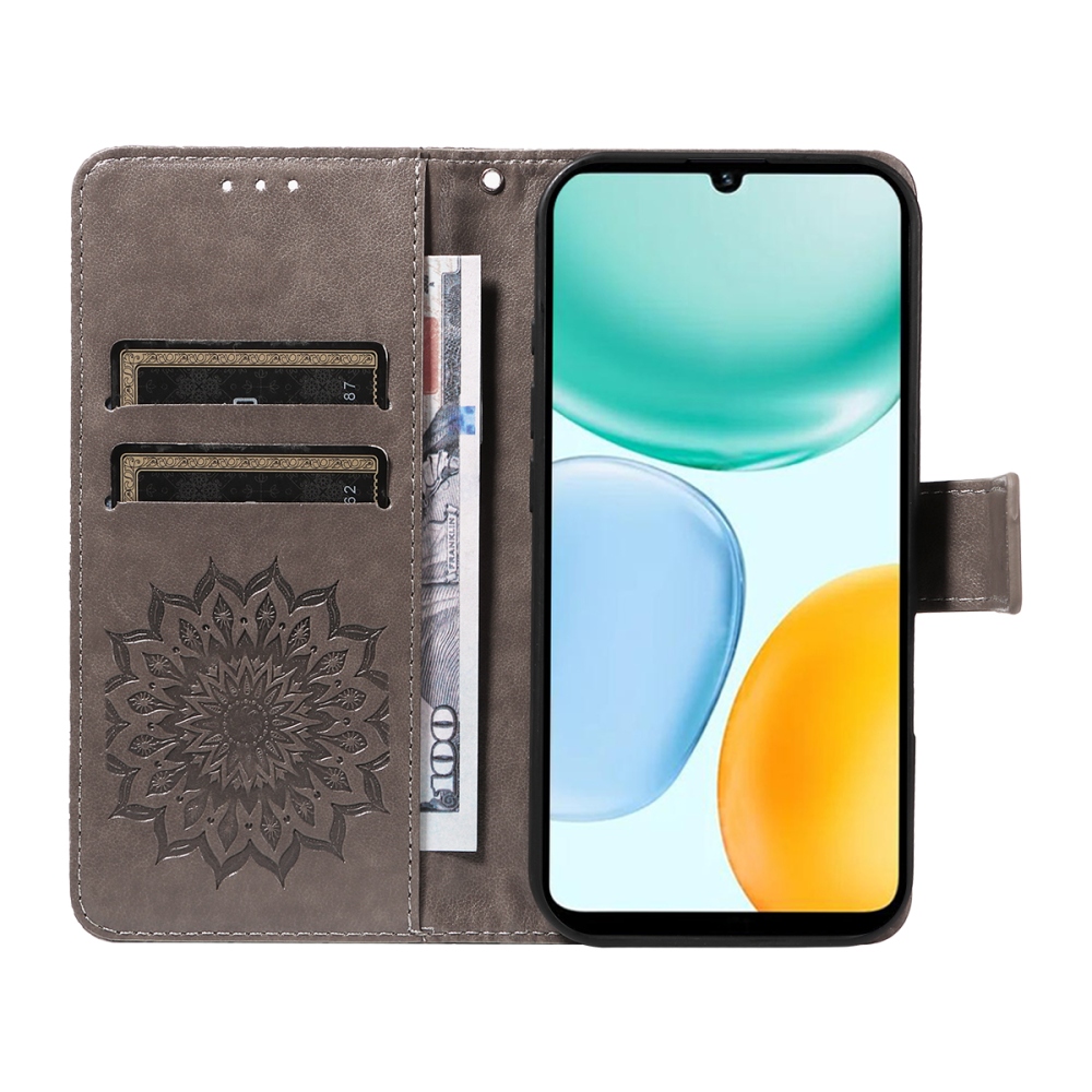 Sunflower könyvtok Honor X5c Plus-hoz - szürke