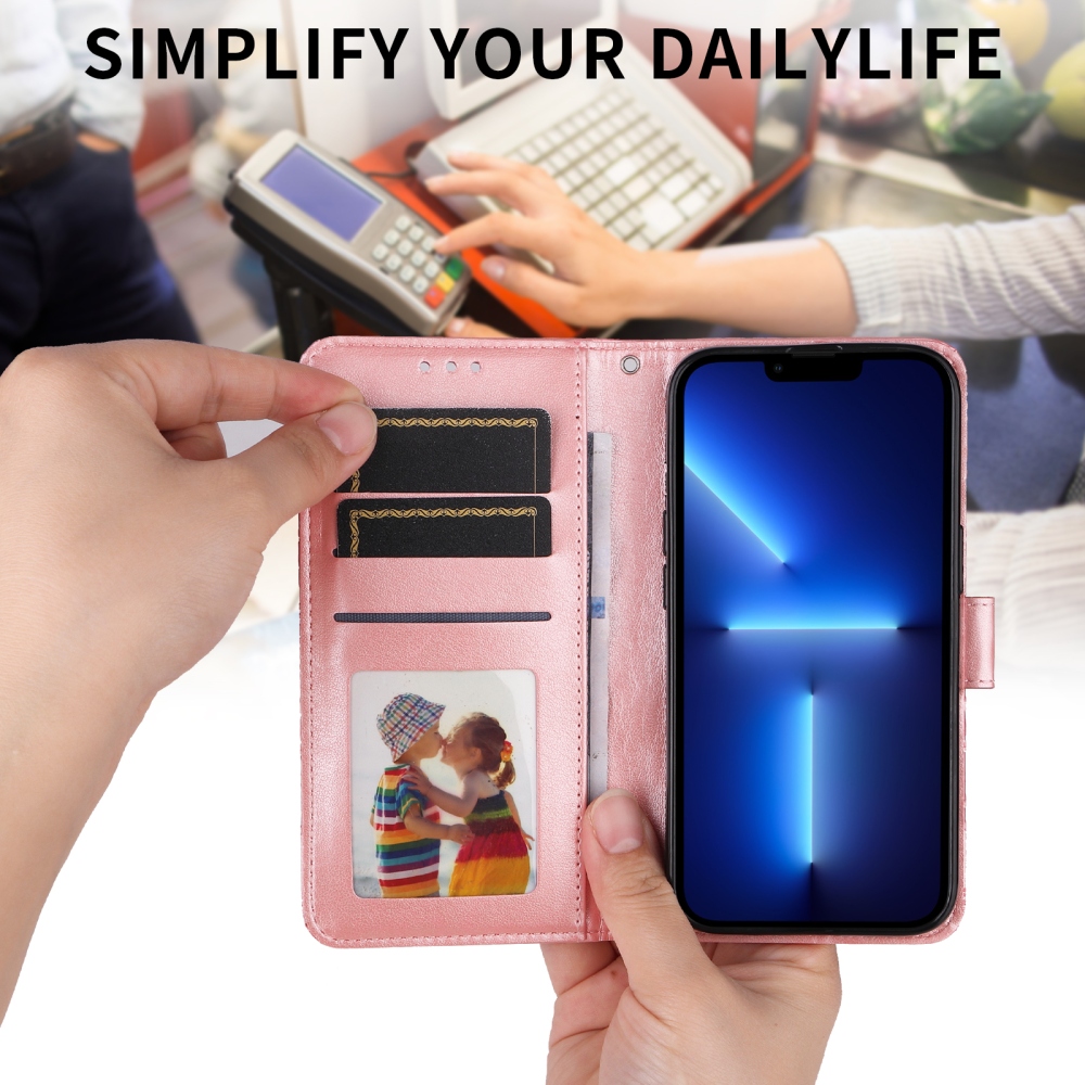 Napraforgó könyv tok a Xiaomi Poco F8 Pro 5G-hez - rózsaszínű