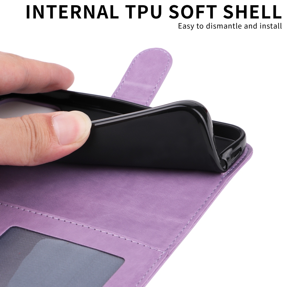 Napraforgó könyv tok a Xiaomi Poco F8 Ultra 5G-hez - lila