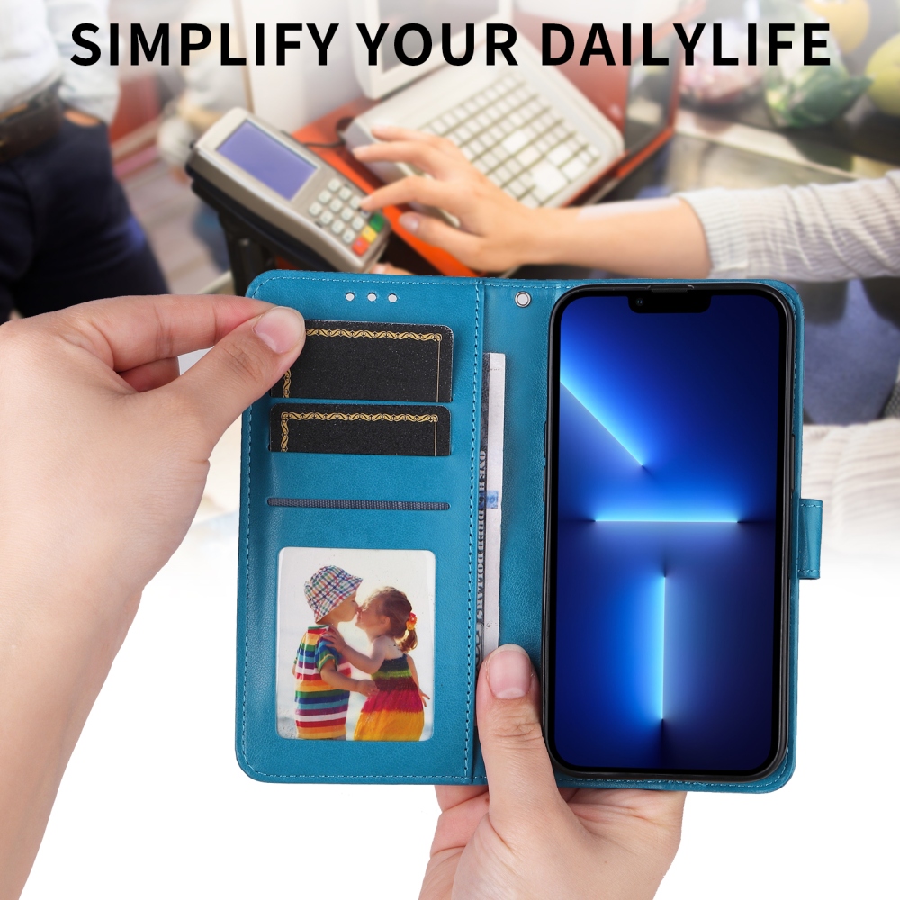 Napraforgó könyv tok a Xiaomi Poco F8 Ultra 5G-hez - kék