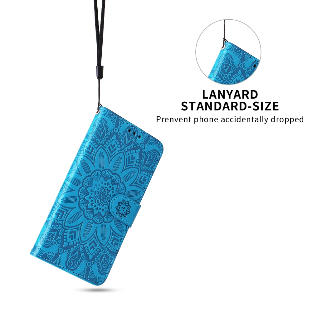 Napraforgó könyv tok a Xiaomi Poco F8 Ultra 5G-hez - kék