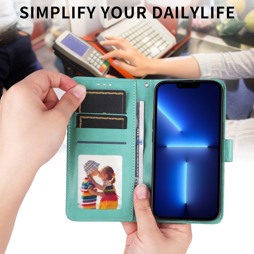 Napraforgó könyv tok a Xiaomi Poco F8 Ultra 5G-hez - teáskék színű