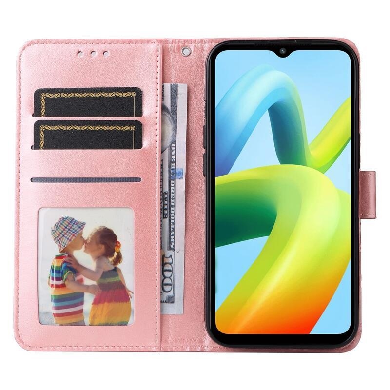 Napraforgó könyv tok a Xiaomi Redmi A1+/A2+ készülékhez - rózsaszín