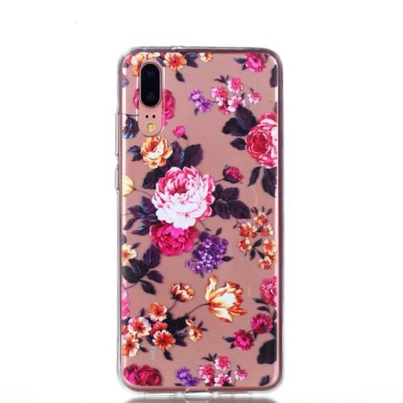 Suns zselés tok Huawei P20 - virágokhoz