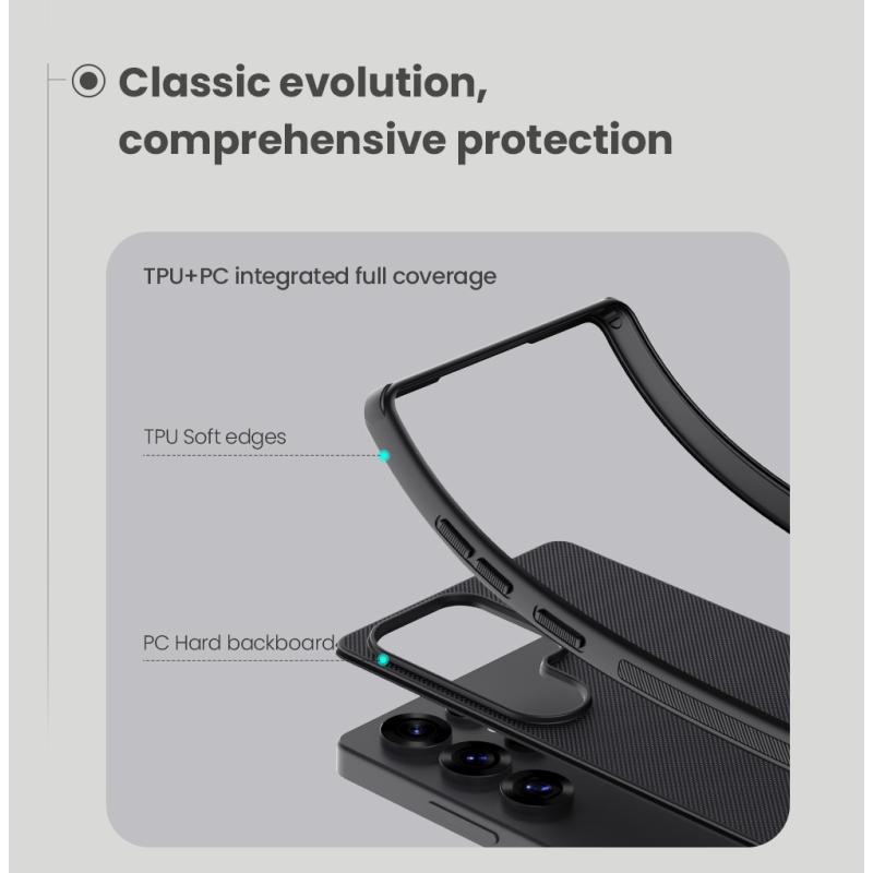 Nillkin Super Frosted PRO mágneses hátlap a Samsung Galaxy S25 Ultra Fekete készülékhez