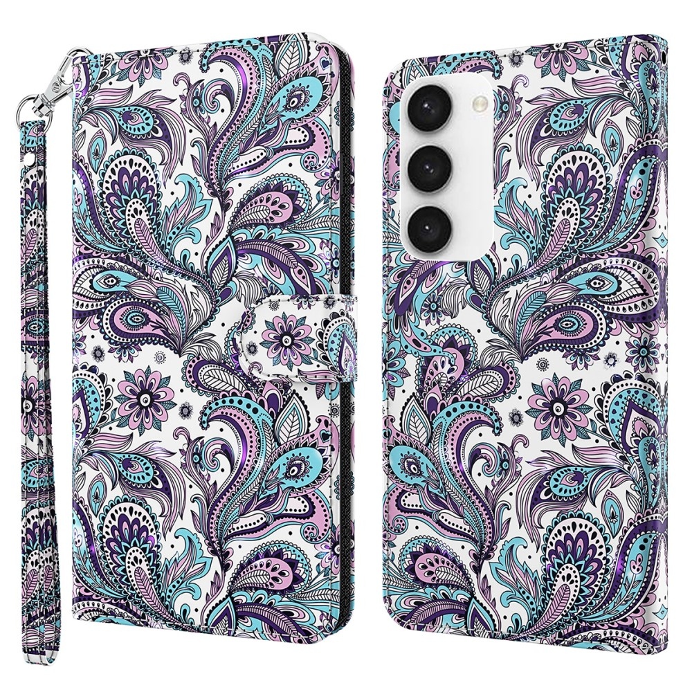 Nyomtatott könyv tok Samsung Galaxy S24 készülékhez - kasmír minta