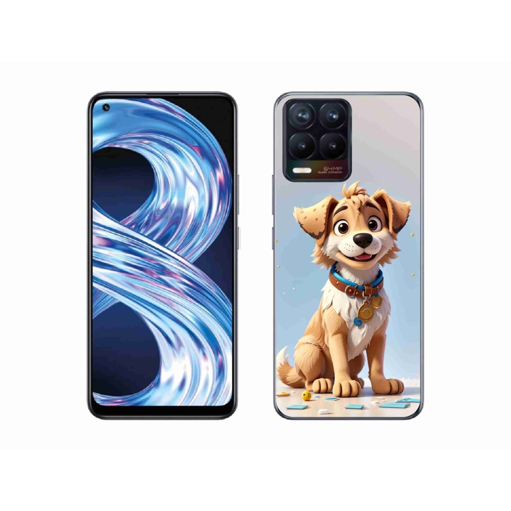 Gél borítás mmCase a Realme 8 Pro-hoz - rajzfilm kiskutya