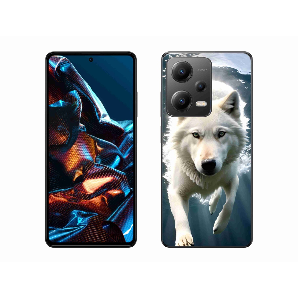 Gél borítás mmCase a Xiaomi Redmi Note 12 Pro 5G-hez - fehér farkas