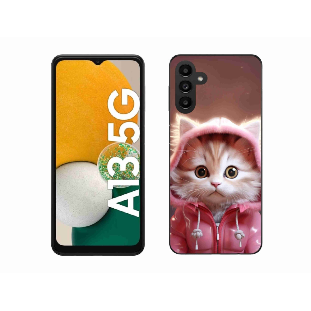 Gél borítás mmCase Samsung Galaxy A13 5G - aranyos cica 3