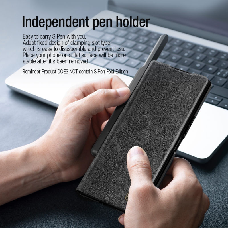 Nillkin Qin Book PRO tok Samsung Galaxy Z Fold 6 Business Fekete fekete