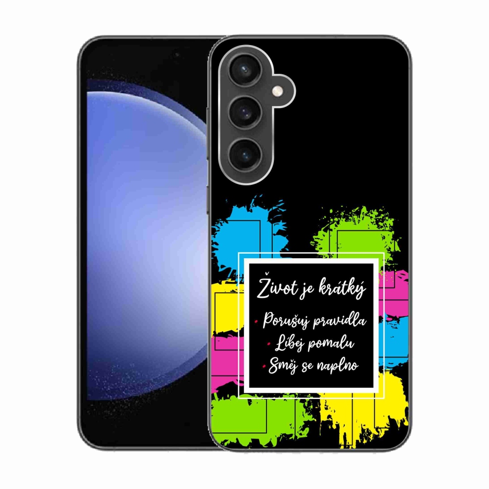 Gél borítás mmCase Samsung Galaxy S23 FE - idézem 5 fekete háttér
