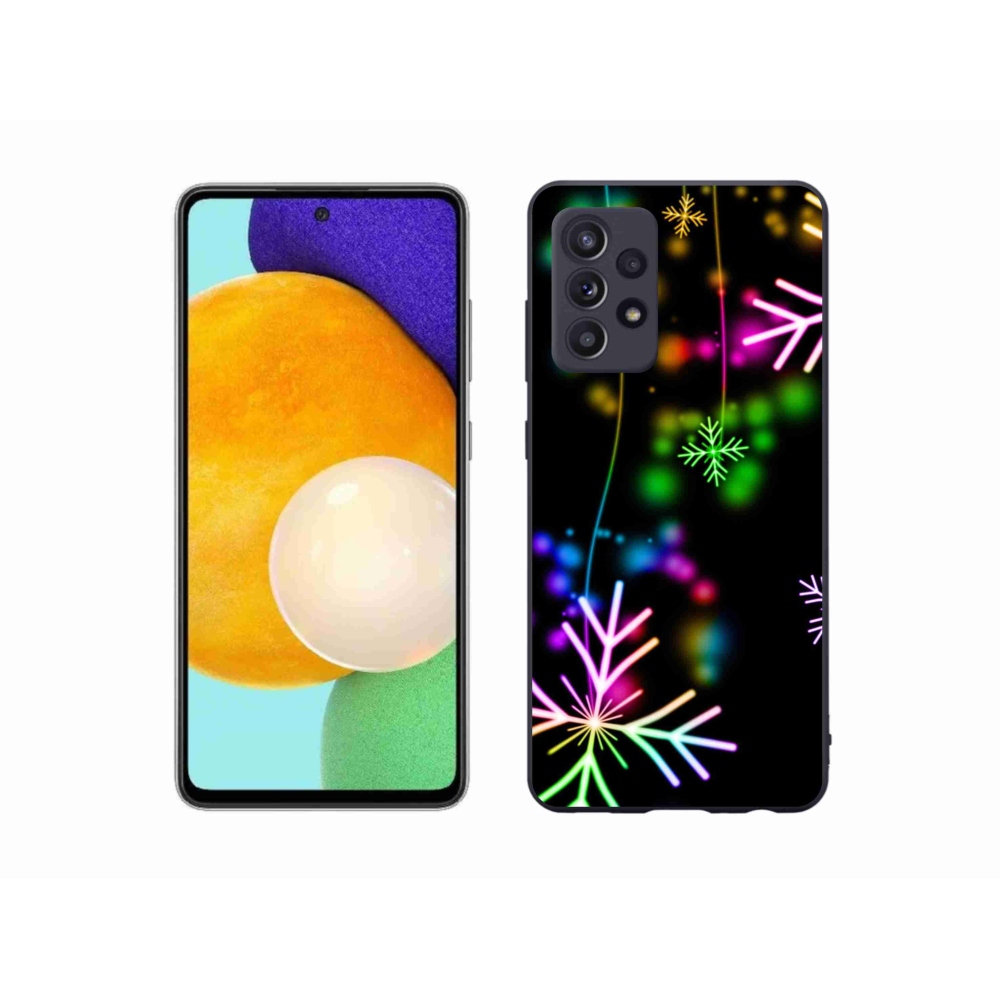 Gél borítás mmCase a mobiltelefonon Samsung Galaxy A52s 5G - színes pelyhekkel