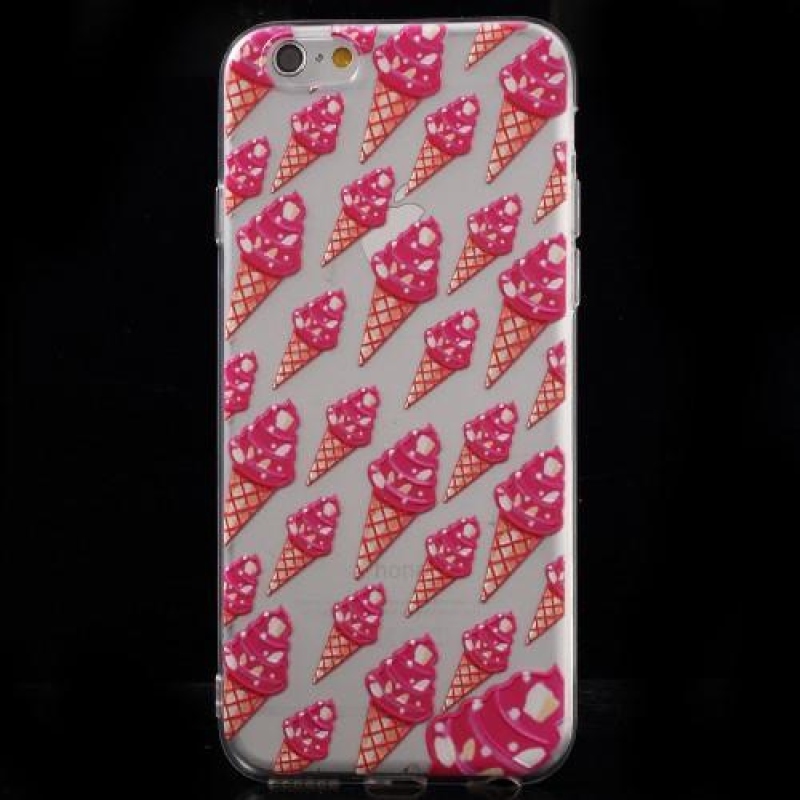 Édes zselés tok iPhone 6s és 6 készülékhez - piros jégkrém