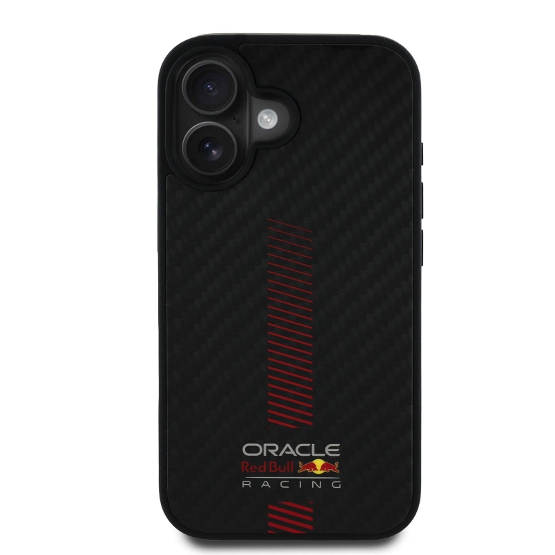 Red Bull Carbon Powerbar MagSafe MagSafe hátlap iPhone 16 Plus készülékhez Fekete