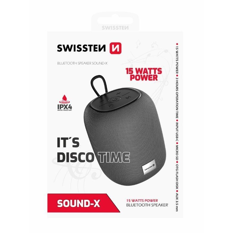Swissten SOUND-X bluetooth hangszóró - szürke