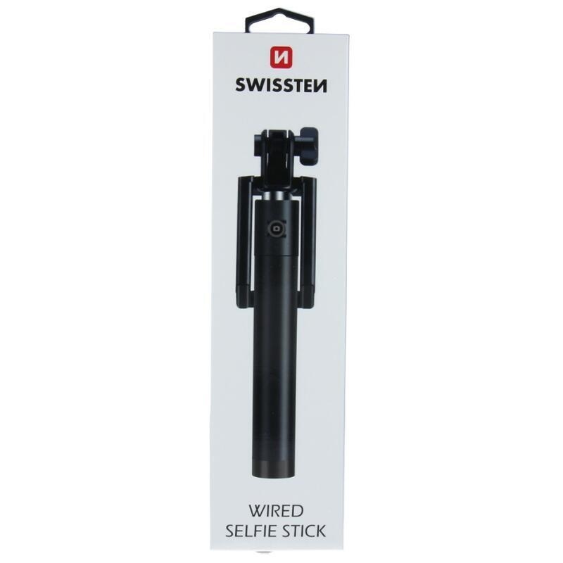 Swissten vezetékes szelfibot - fekete