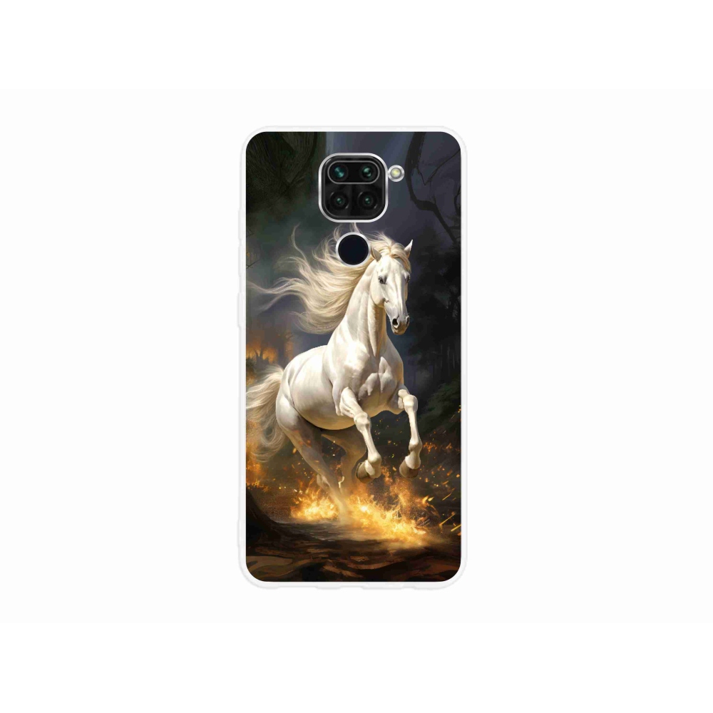 Gél borítás mmCase a Xiaomi Redmi Note 9-hez - fehér ló 2