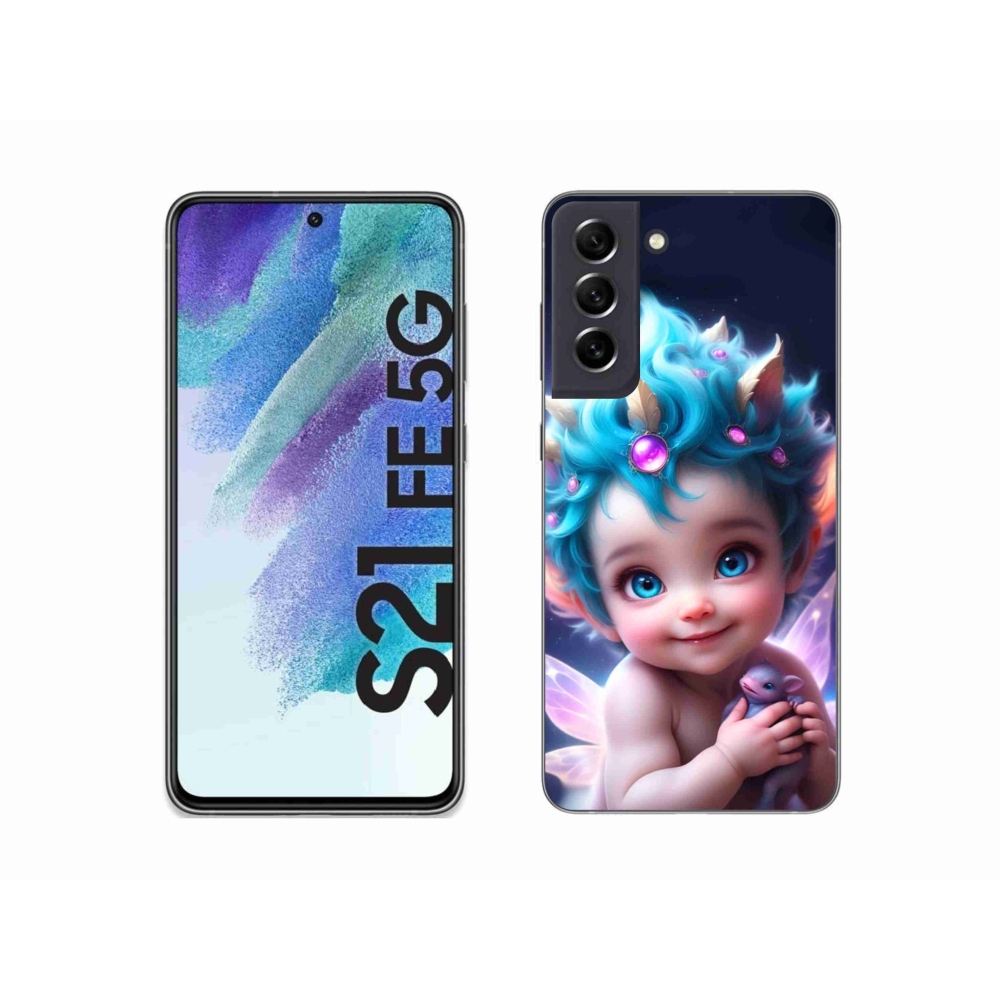 Zselés borítás mmCase Samsung Galaxy S21 FE 5G - baba pillangószárnyakkal