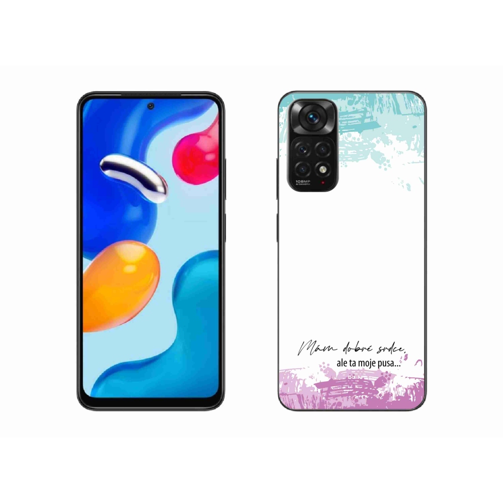 Gél borító mmCase a Xiaomi Redmi Note 11 4G-hez - vicces szöveg 3 fehér háttérrel