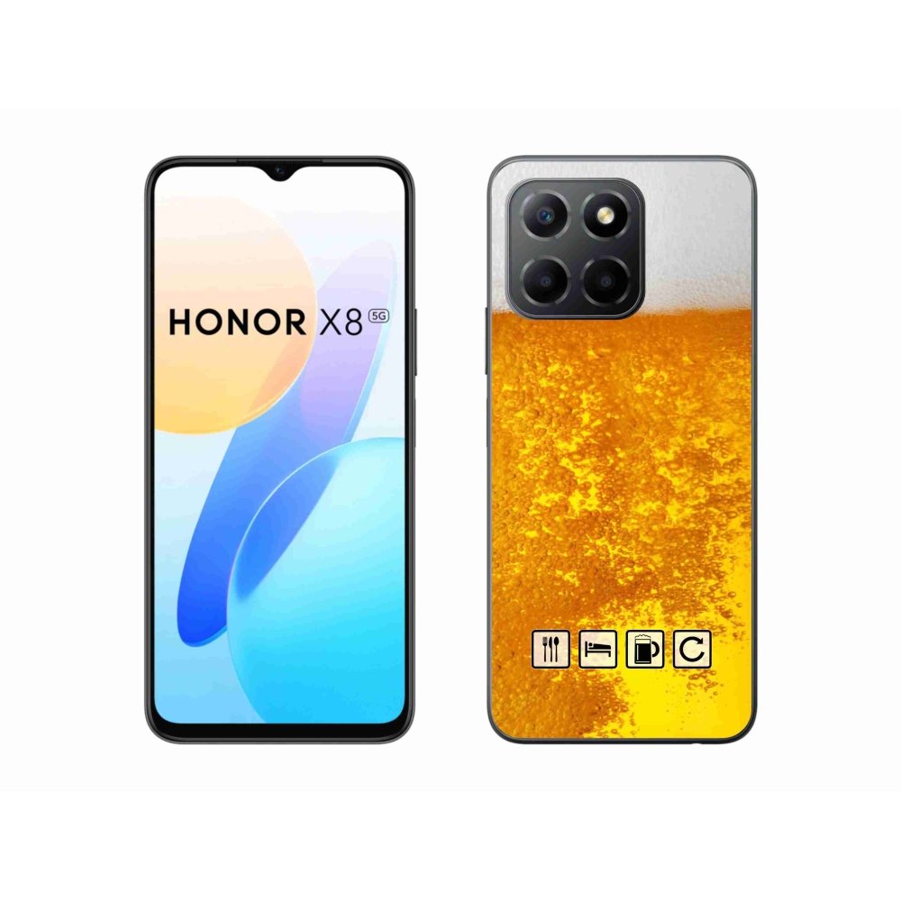 Zselés borítás mmCase a Honor X8 5G/Honor 70 Lite 5G számára - sör motívum 3