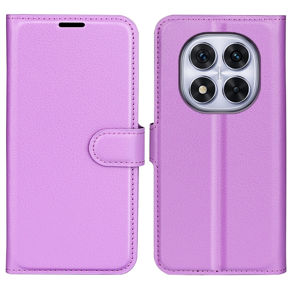Litchi könyv tok a Xiaomi Redmi Note 14 Pro 5G/Poco X7 5G számára - lila