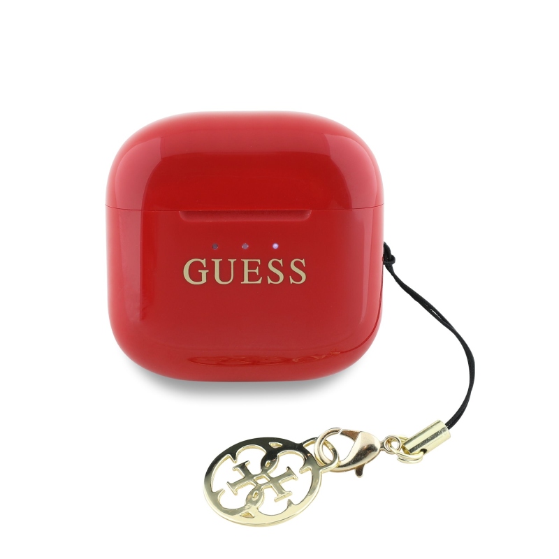 Guess Classic Logo Charm TWS vezeték nélküli fejhallgató piros