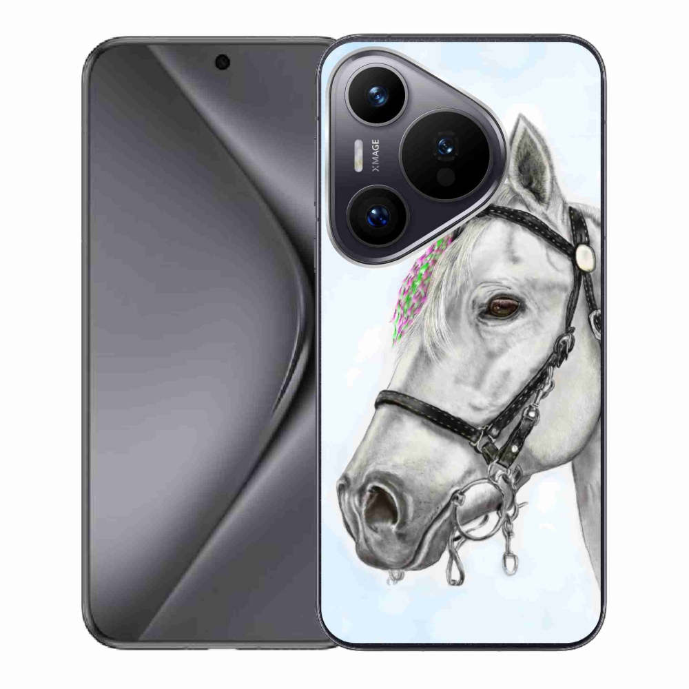 Zselés borítás mmCase a Huawei Pura 70 készülékhez - fehér ló 1