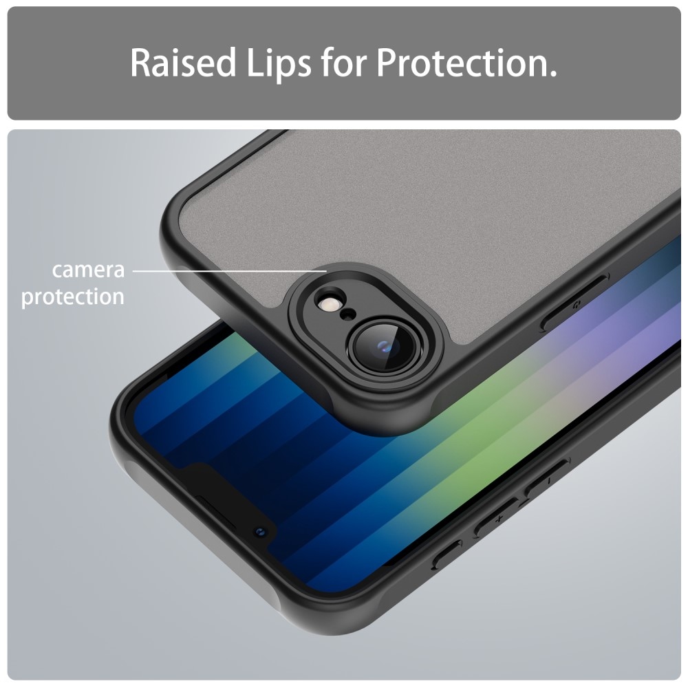 Proof gél tok fix hátlappal iPhone 16e készülékhez - fekete