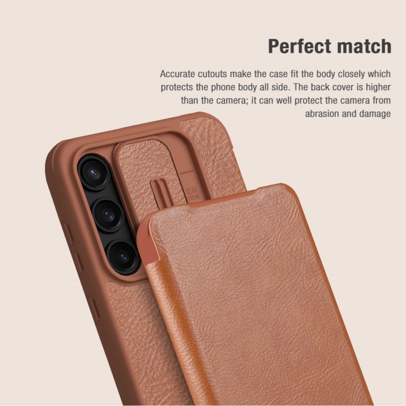 Nillkin Qin Book PRO tok a Samsung Galaxy A55 5G fekete tokhoz
