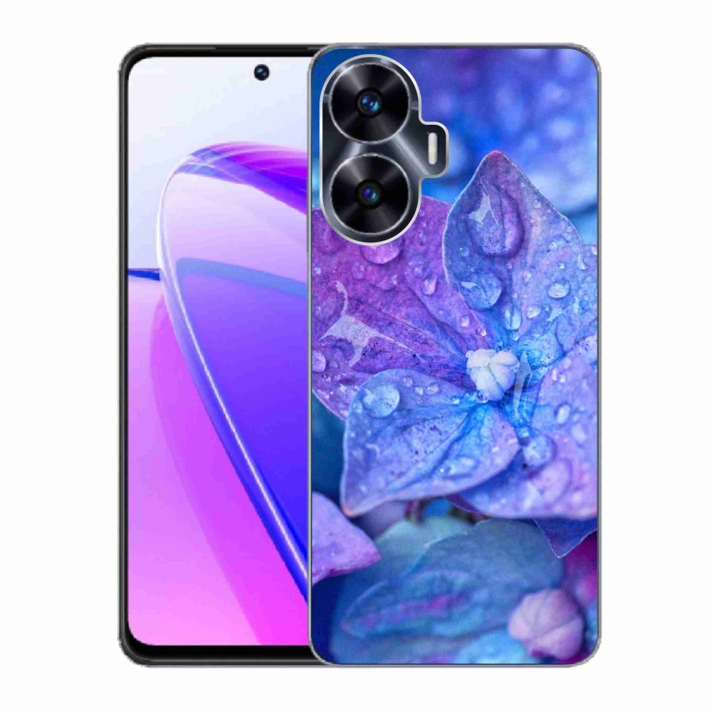 Gél borító mmCase a Realme C55 készülékhez - lila virág