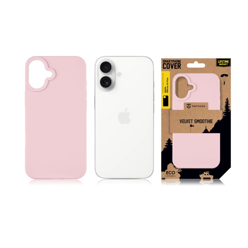 Taktikai bársony Smoothie borító Apple iPhone 16 Plus rózsaszín párduchoz