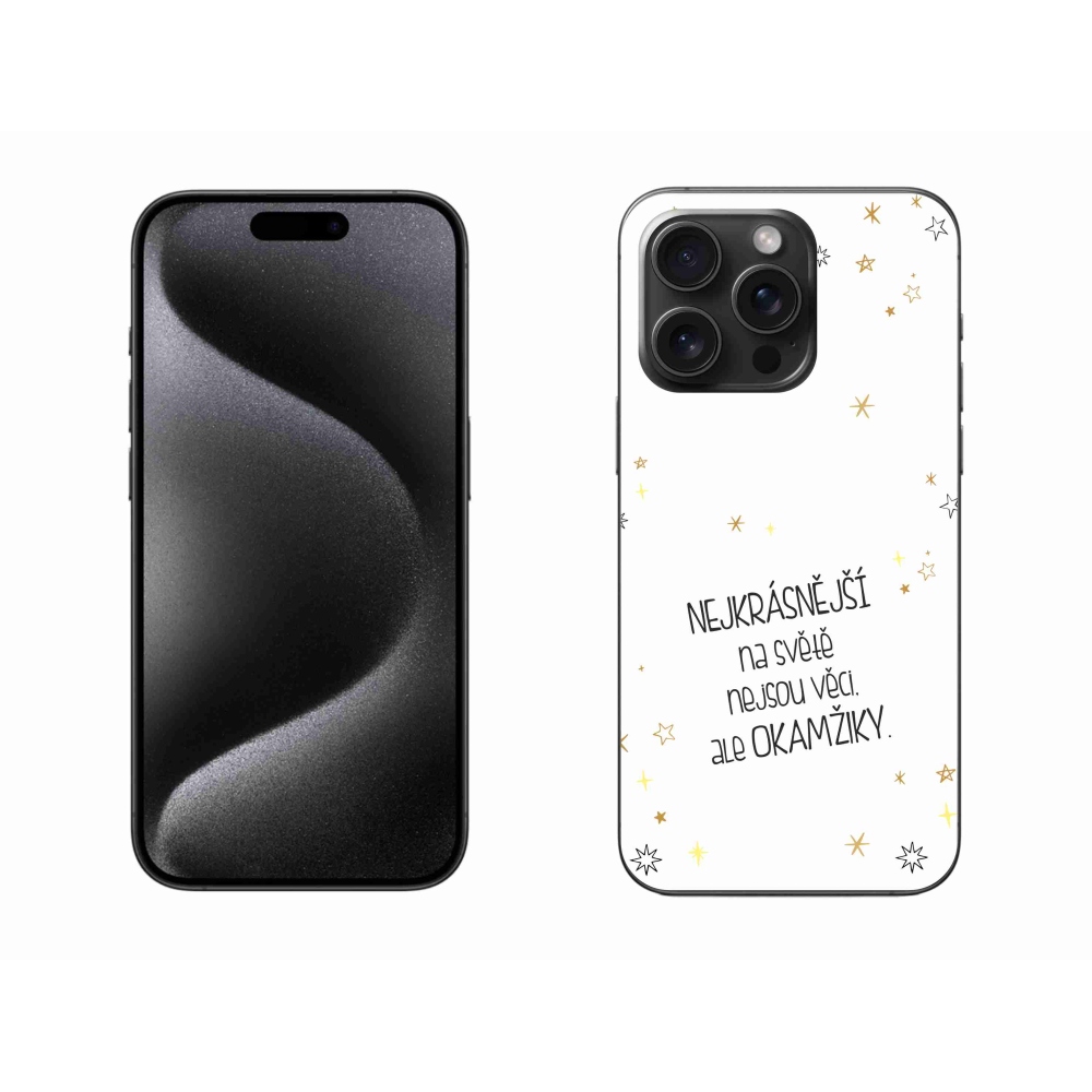 Gél borítás mmCase iPhone 15 Pro Max készülékhez - Idézet 4 fehér háttér
