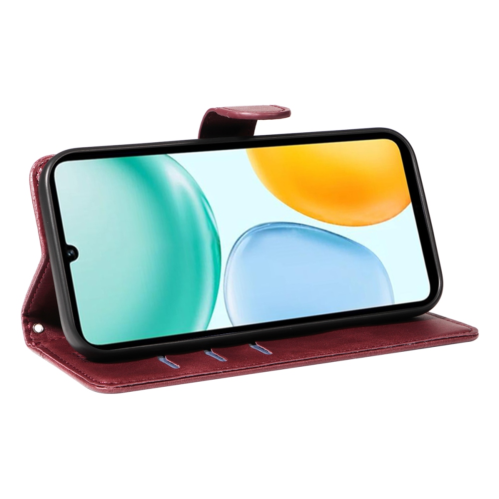 T-alakú tok Honor X5c Plus készülékhez - bordó