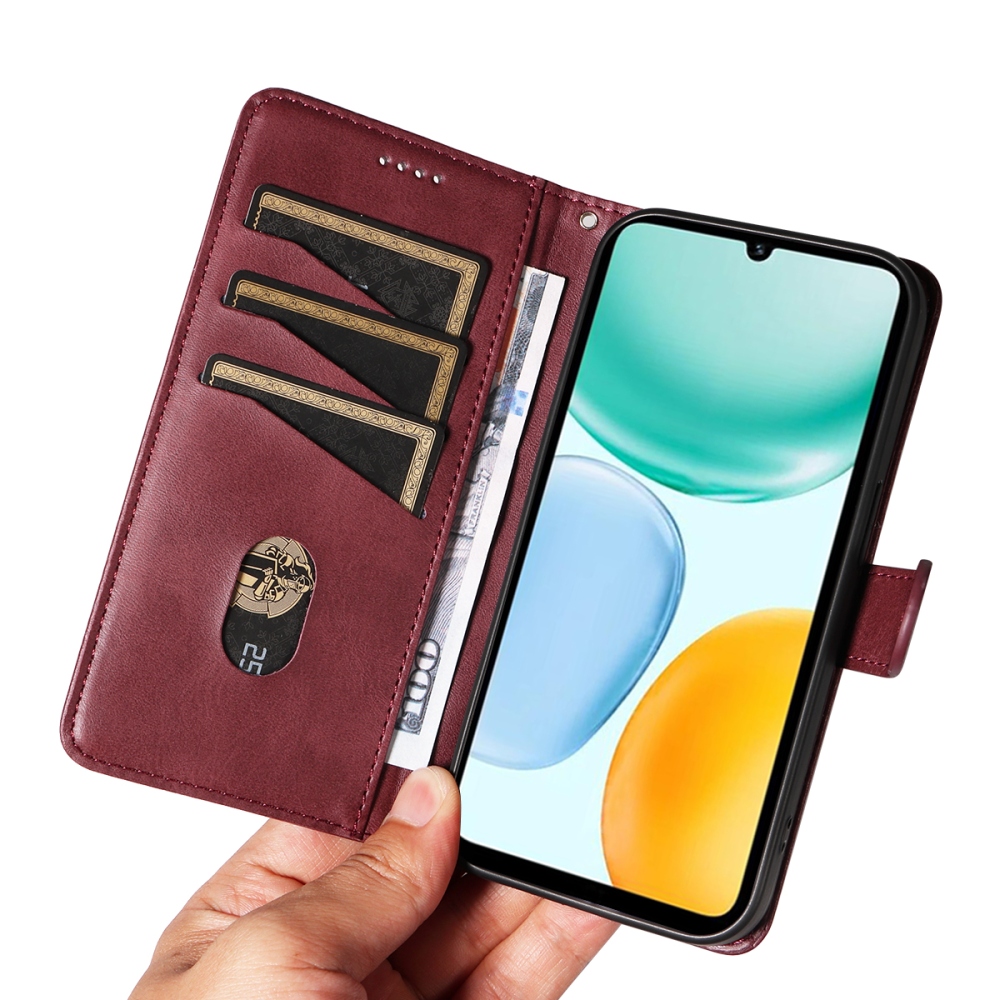 T-alakú tok Honor X5c Plus készülékhez - bordó