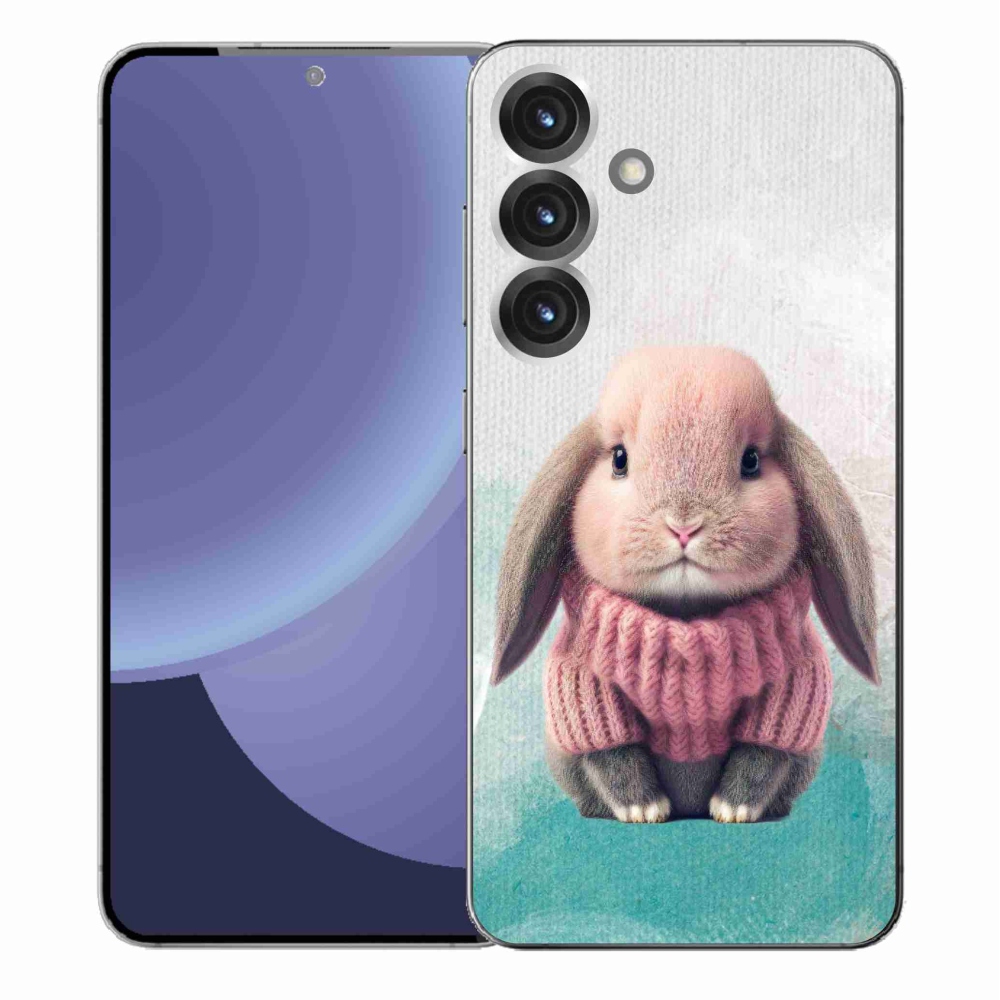 Gél borítás mmCase Samsung Galaxy S25+ - nyúl pulóverben
