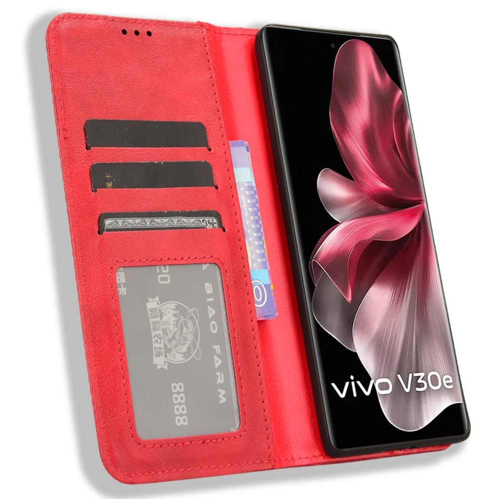 Több könyv tok a Vivo V40 Lite 5G-hez - piros