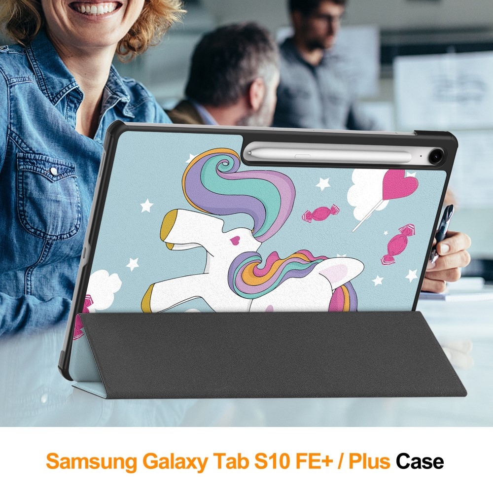 Patte intelligens záró tok Samsung Galaxy Tab S10 FE+ készülékhez - egyszarvú
