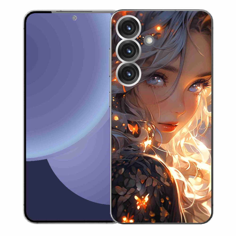 Gél borítás mmCase Samsung Galaxy S25+ - lány és pillangók
