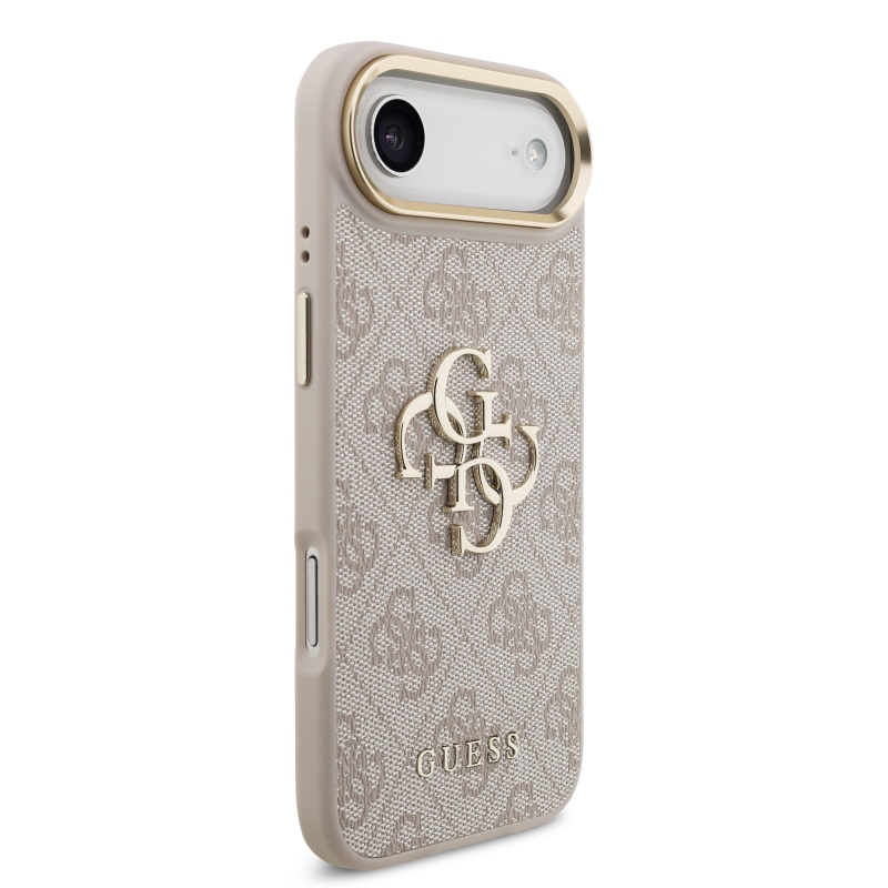Guess PU bőr 4G fém logó arany keret hátlapi borító iPhone Air rózsaszínhez