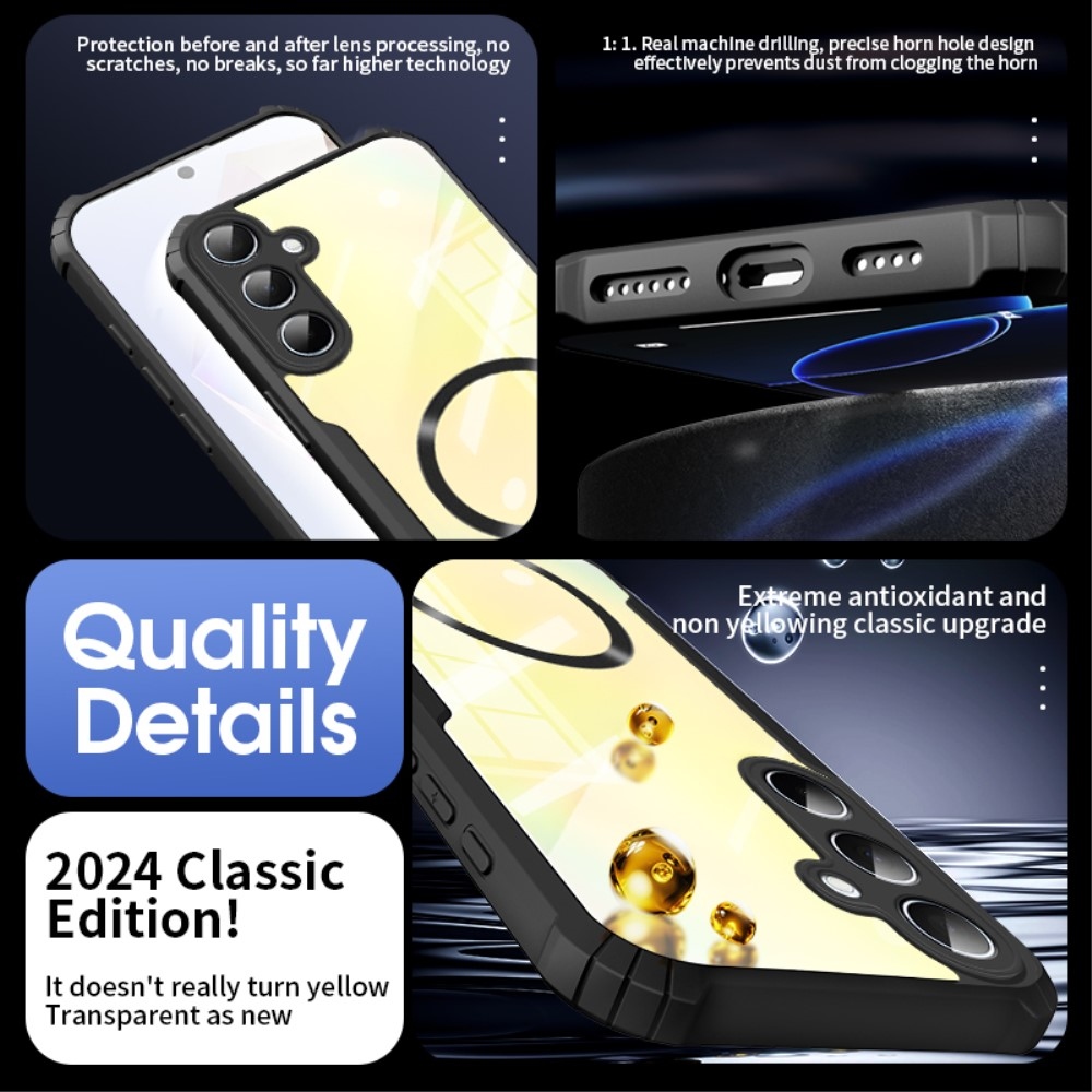 Tartós védőburkolat MagSafe támogatással Samsung Galaxy A56 5G készülékhez - fekete