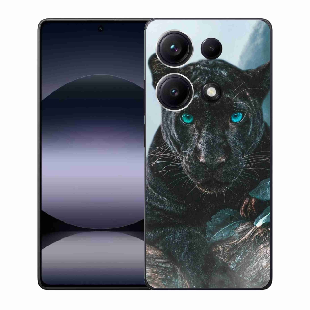 Gél borítás mmCase a Xiaomi Redmi Note 14S-hez - fekete párduc
